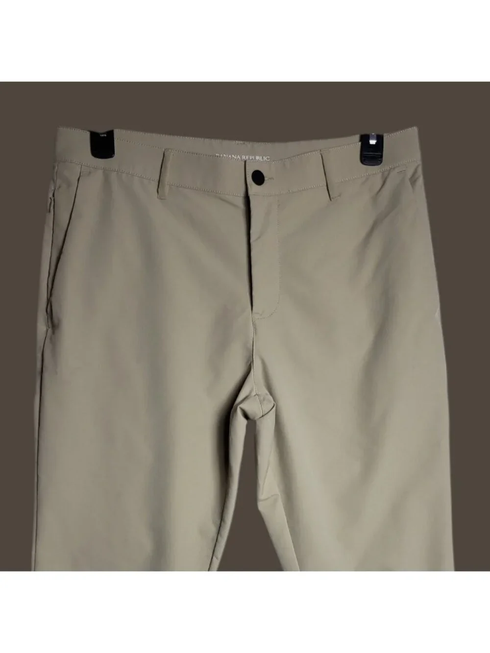 Banana Republic Mens Chino Classic Flat Front Pants Beige 34/29